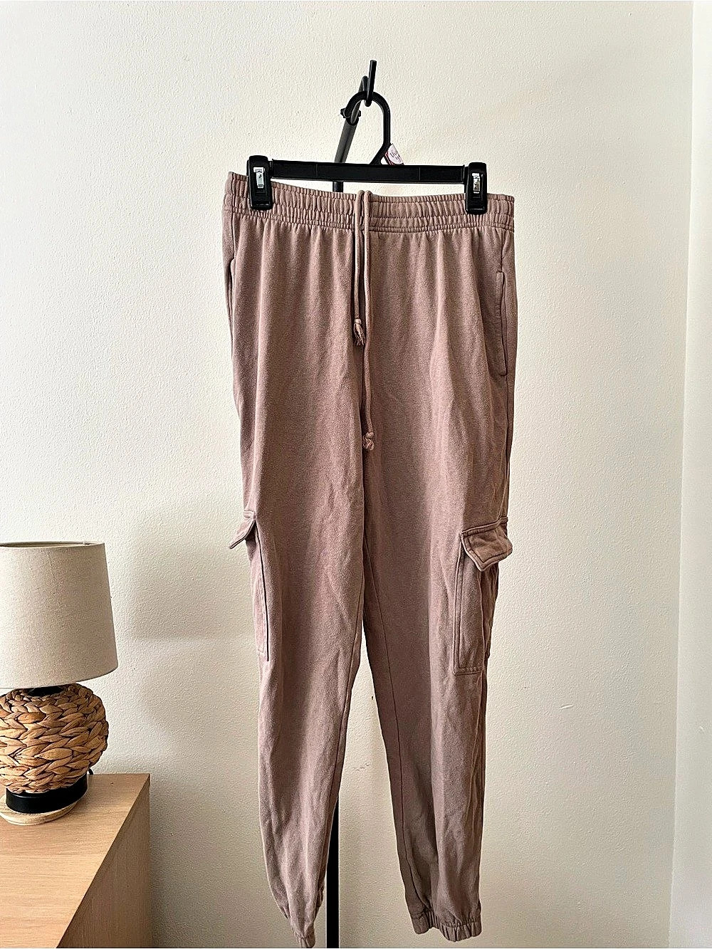 Women's Cargo Jogger Pants in Brown